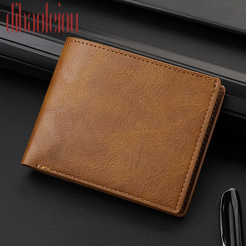 Men's Slouchy Horizontal Short Retro None Men's Wallets