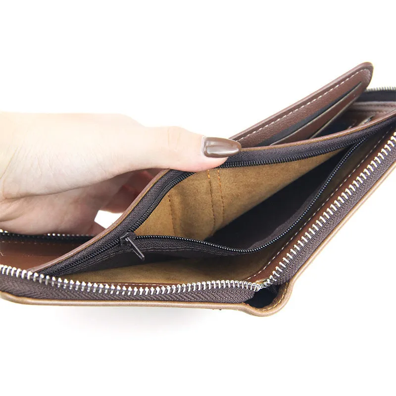 Men's Stylish Attractive Fashion Short Zipper Men's Wallets