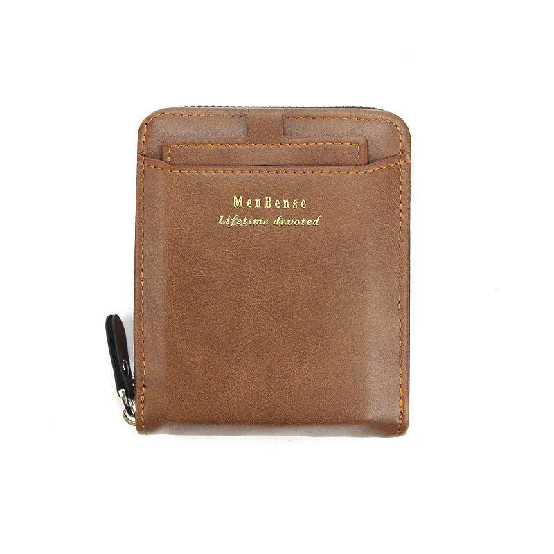Men's Stylish Attractive Fashion Short Zipper Men's Wallets