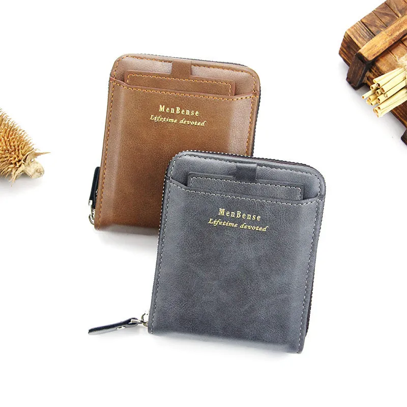 Men's Stylish Attractive Fashion Short Zipper Men's Wallets