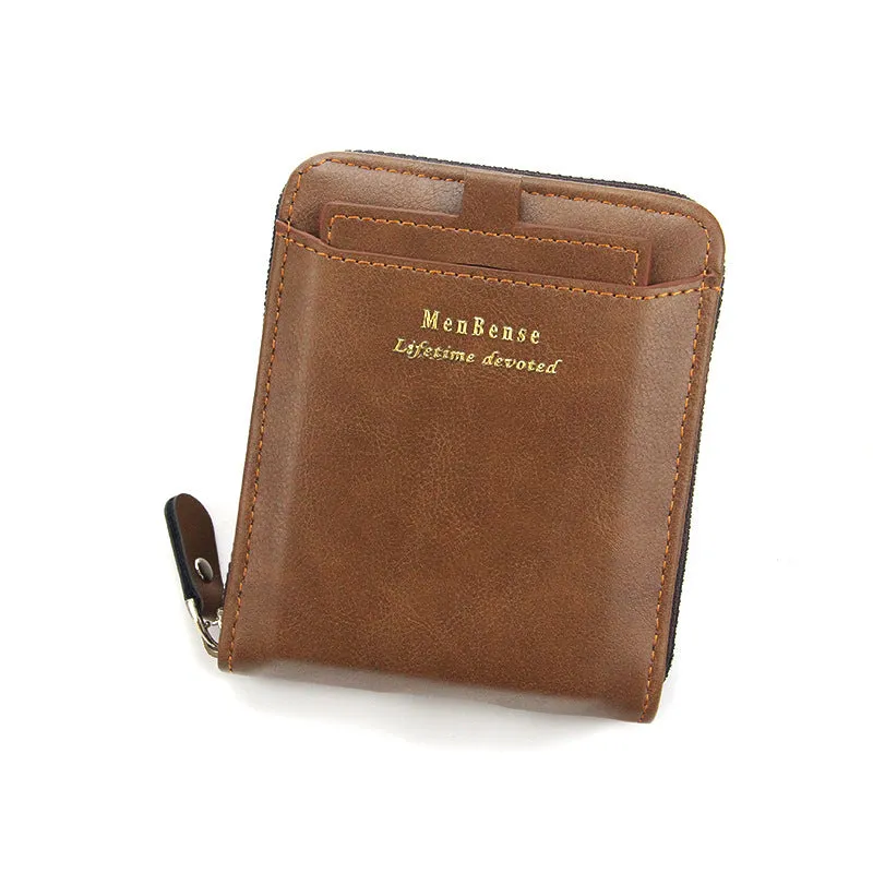 Men's Stylish Attractive Fashion Short Zipper Men's Wallets