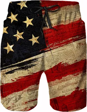 Men's Swim Trunks with Compression Liner Quick Dry 2 in 1 Swimming Trunks Beach Board Shorts Bathing Suits Swimwear