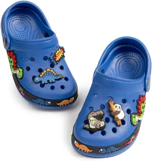 Miamooi Toddler Girls Boys Clogs Cute Cartoon Garden Water Clogs Little Kid Non-Slip Slides Indoor Outdoor Waterproof Beach Sandals Slip-on Beach Pool Shower Slippers Water Shoes