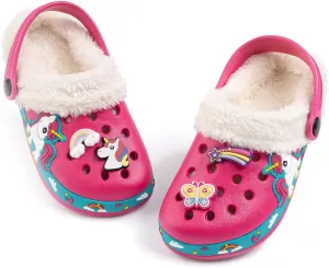 Miamooi Toddler Girls Boys Clogs Cute Cartoon Garden Water Clogs Little Kid Non-Slip Slides Indoor Outdoor Waterproof Beach Sandals Slip-on Beach Pool Shower Slippers Water Shoes