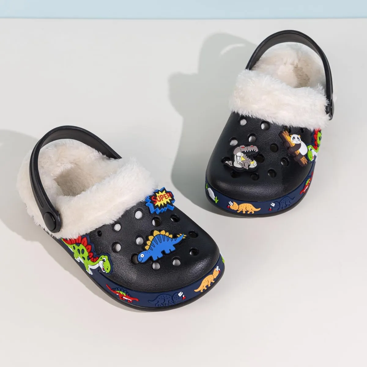 Miamooi Toddler Girls Boys Clogs Cute Cartoon Garden Water Clogs Little Kid Non-Slip Slides Indoor Outdoor Waterproof Beach Sandals Slip-on Beach Pool Shower Slippers Water Shoes