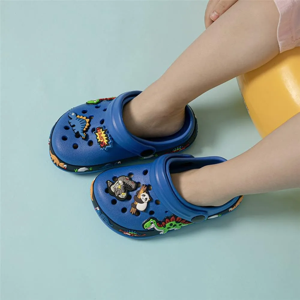 Miamooi Toddler Girls Boys Clogs Cute Cartoon Garden Water Clogs Little Kid Non-Slip Slides Indoor Outdoor Waterproof Beach Sandals Slip-on Beach Pool Shower Slippers Water Shoes