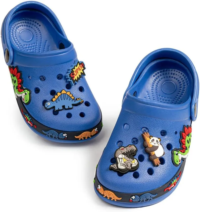 Miamooi Toddler Girls Boys Clogs Cute Cartoon Garden Water Clogs Little Kid Non-Slip Slides Indoor Outdoor Waterproof Beach Sandals Slip-on Beach Pool Shower Slippers Water Shoes