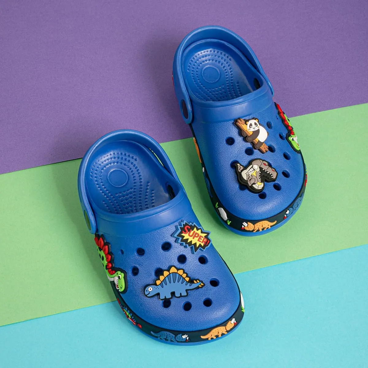 Miamooi Toddler Girls Boys Clogs Cute Cartoon Garden Water Clogs Little Kid Non-Slip Slides Indoor Outdoor Waterproof Beach Sandals Slip-on Beach Pool Shower Slippers Water Shoes