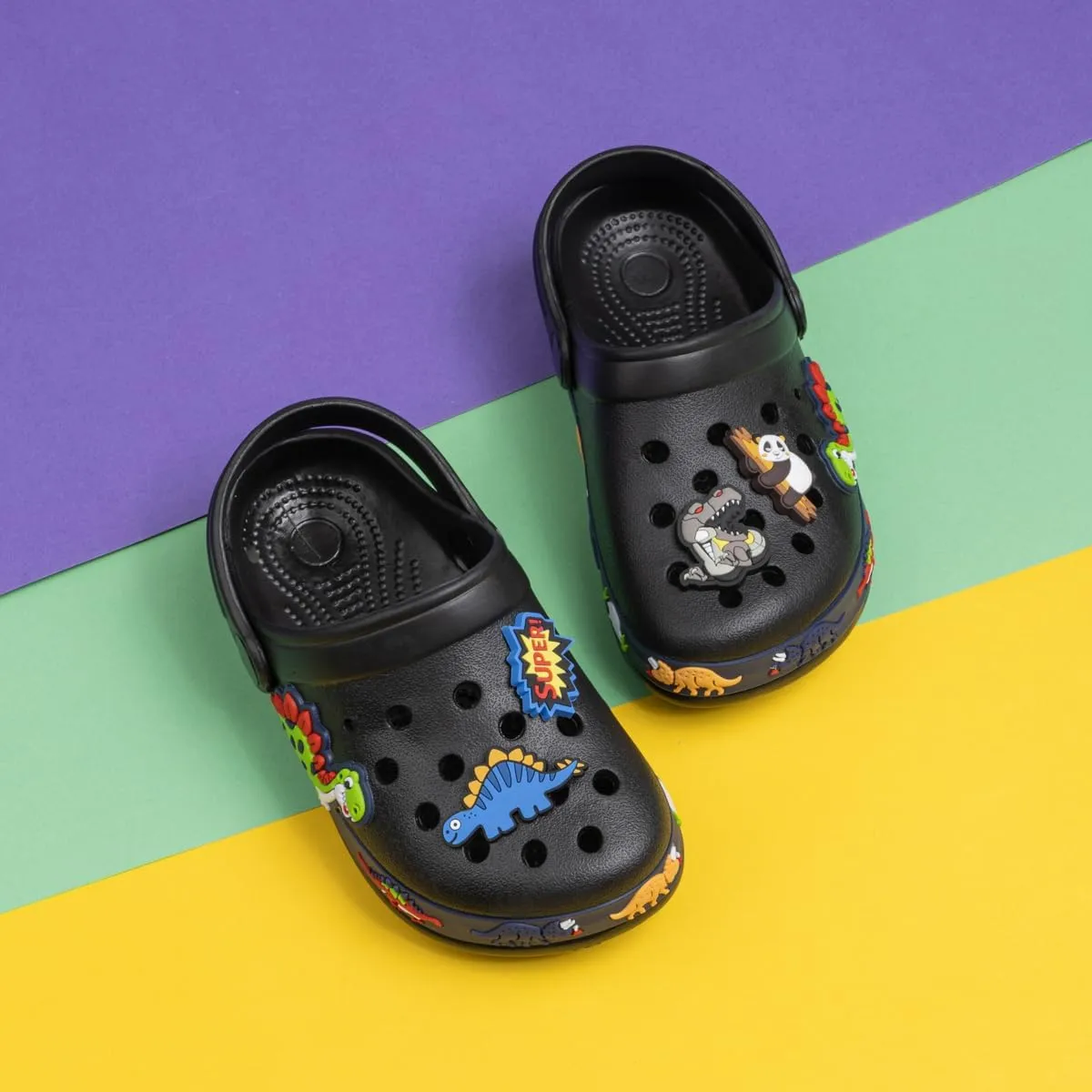 Miamooi Toddler Girls Boys Clogs Cute Cartoon Garden Water Clogs Little Kid Non-Slip Slides Indoor Outdoor Waterproof Beach Sandals Slip-on Beach Pool Shower Slippers Water Shoes