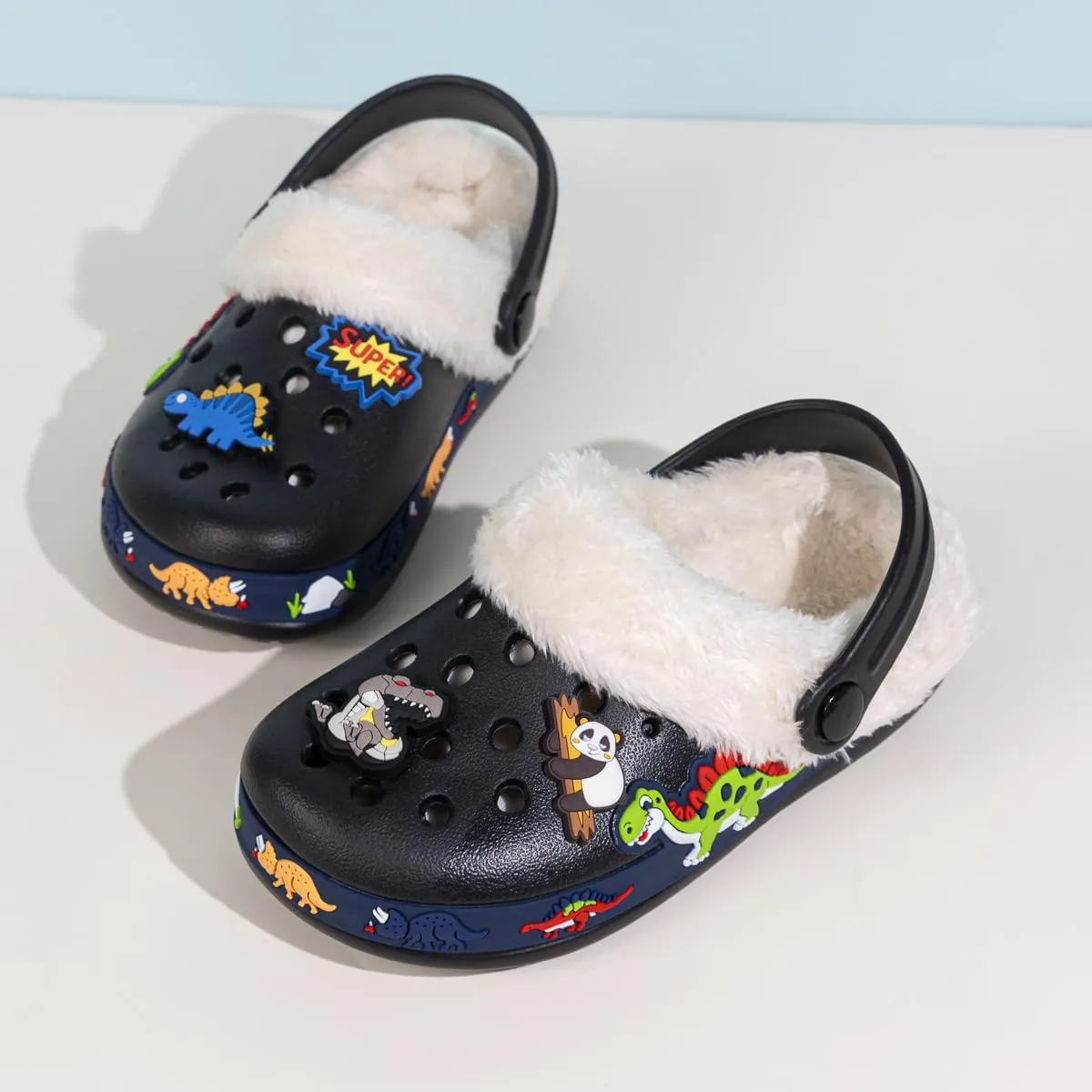 Miamooi Toddler Girls Boys Clogs Cute Cartoon Garden Water Clogs Little Kid Non-Slip Slides Indoor Outdoor Waterproof Beach Sandals Slip-on Beach Pool Shower Slippers Water Shoes