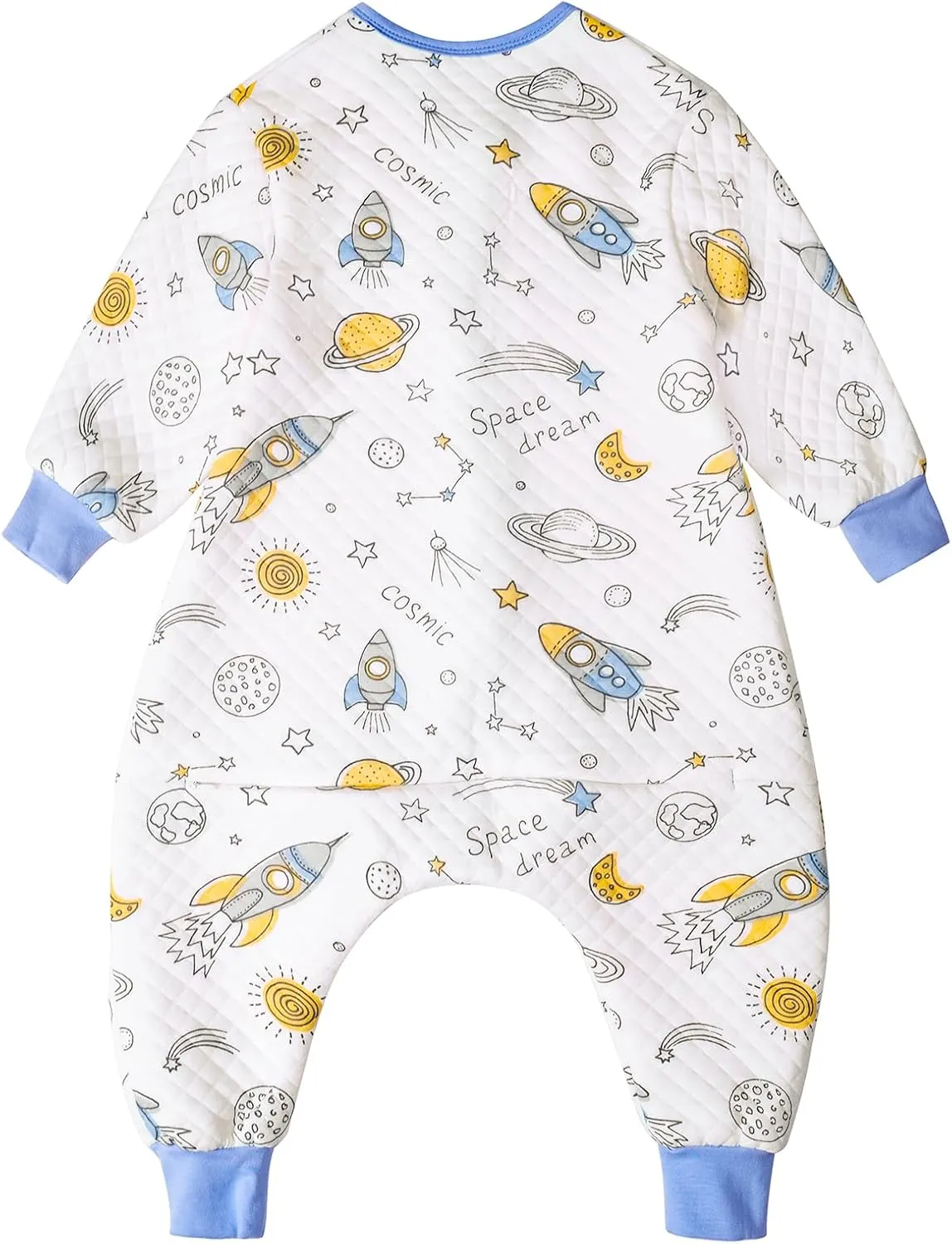Miipat Toddler Sleep Sack with Feet 1.5 TOG Sleeping Bag Long Sleeves Unisex Dinosaur Wearable Blanket for Early Walkers 1-5T