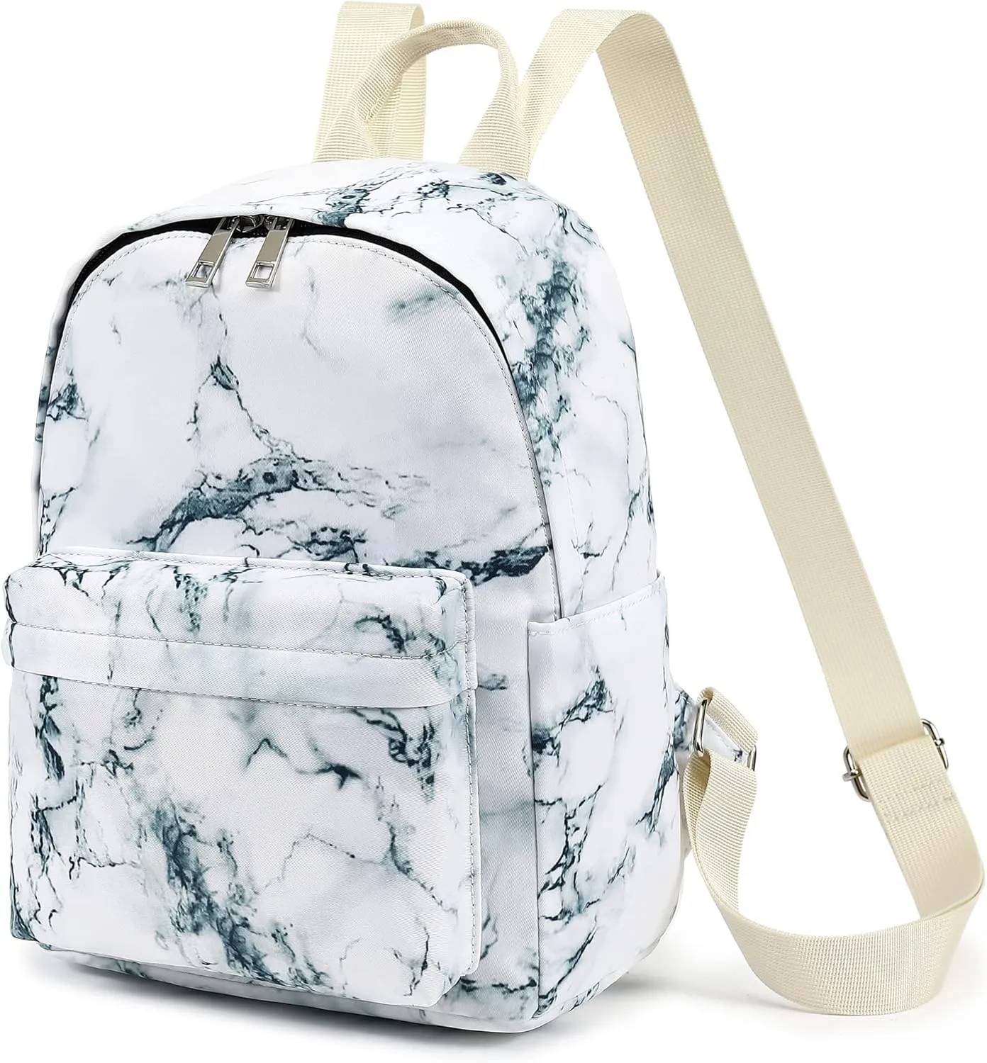Mini Backpack for Women Girls, Small Backpack Purse for Teens Kids School Travel (Marble)