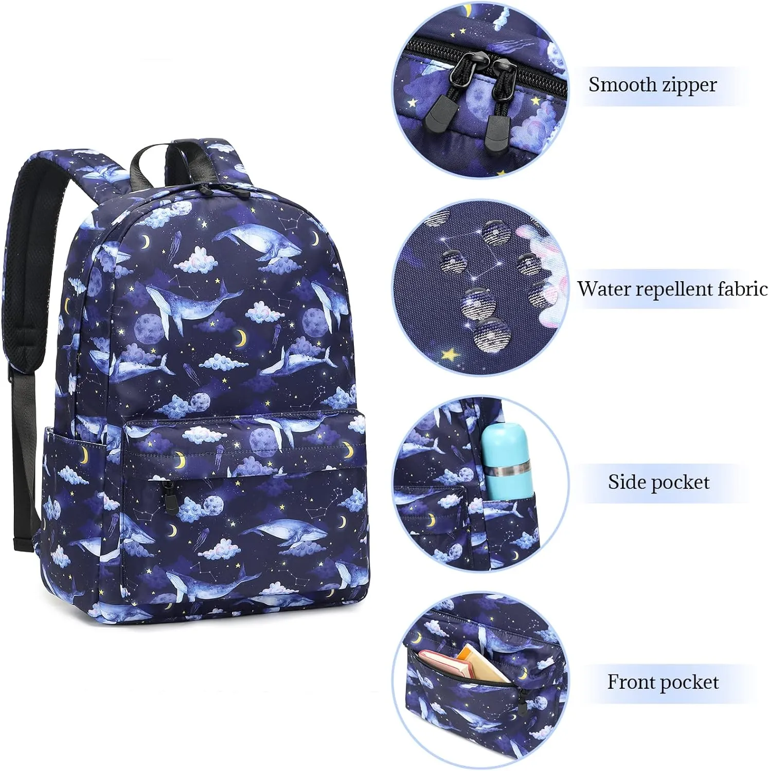 MIRLEWAIY 15.7 inch Kids Travel Backpack for School Girls Elementary, Cactus