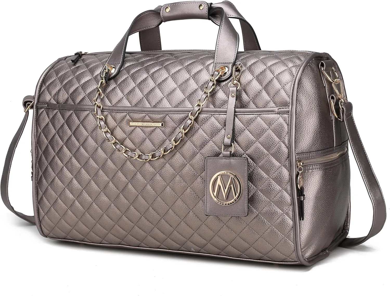 MKF Collection Duffle Bag for Women, Vegan Leather Large Cute Weekender, Carry on Luggage Travel Bag Purse By Mia K