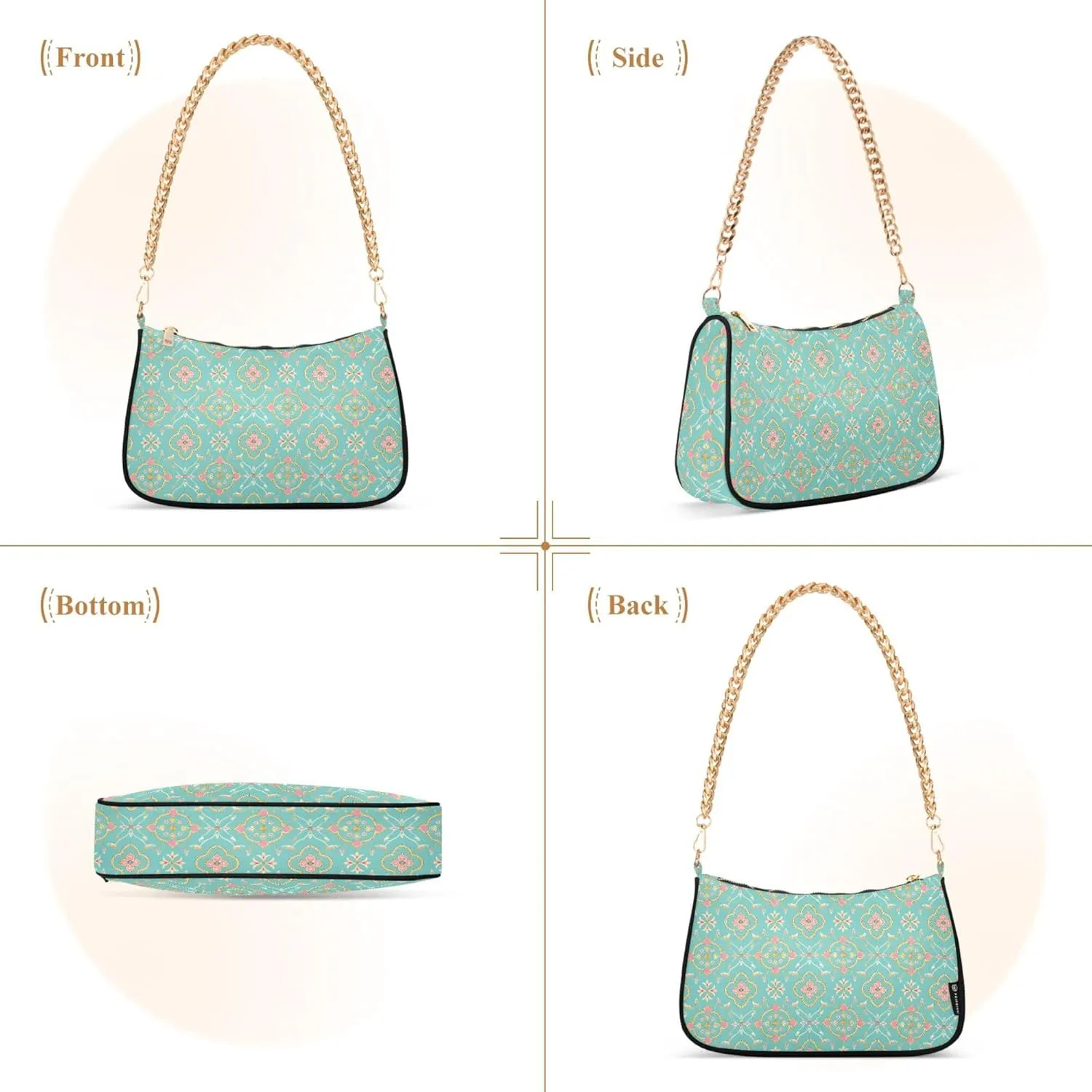 MNSRUU Handbag Purses Women Black Checkered Chain bag