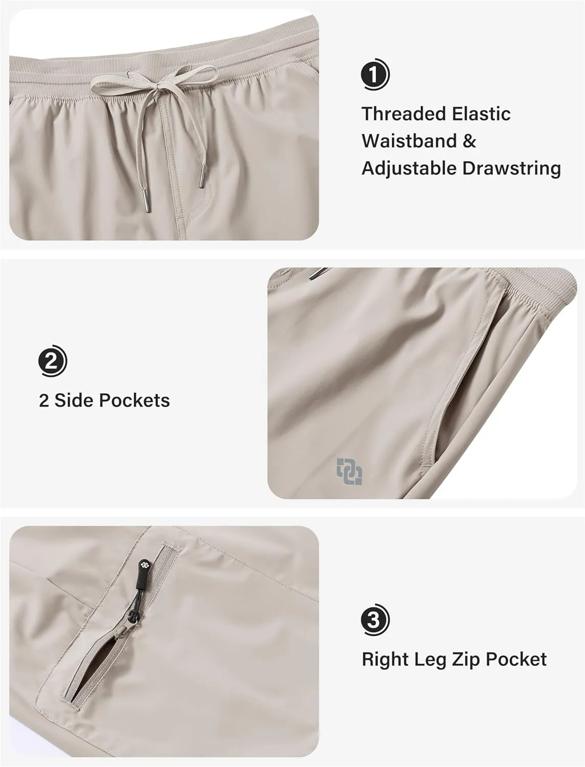 MoFiz Womens 10" Long Shorts for Women Knee Length Quick Dry Women Hiking Cargo Shorts Athletic Travel Golf with Zip Pockets