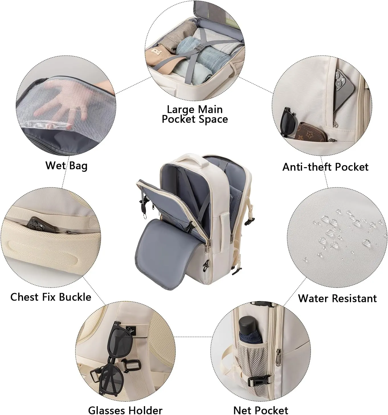 MOLNIA Travel Backpack, 17.3 Inch Large Laptop Backpack Carry On Backpack Waterproof, as Personal Item Flight Approved College Backpack Convertible Backpack for Men & Women…