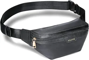 MOLSHINE Fanny Pack for Men Women, Crossbody Waist Bag, Belt Bag for Travel Walking Running Hiking Cycling, Easy Carry Any Phone,Wallet (Grey)