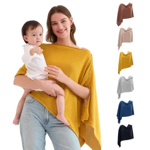 Momcozy Nursing Cover for Breastfeeding, Breathable Soft Privacy Poncho, Multi-Use Nursing Shawl, Portable Breast Feeding Covers for Women, Includes Laundry Bag