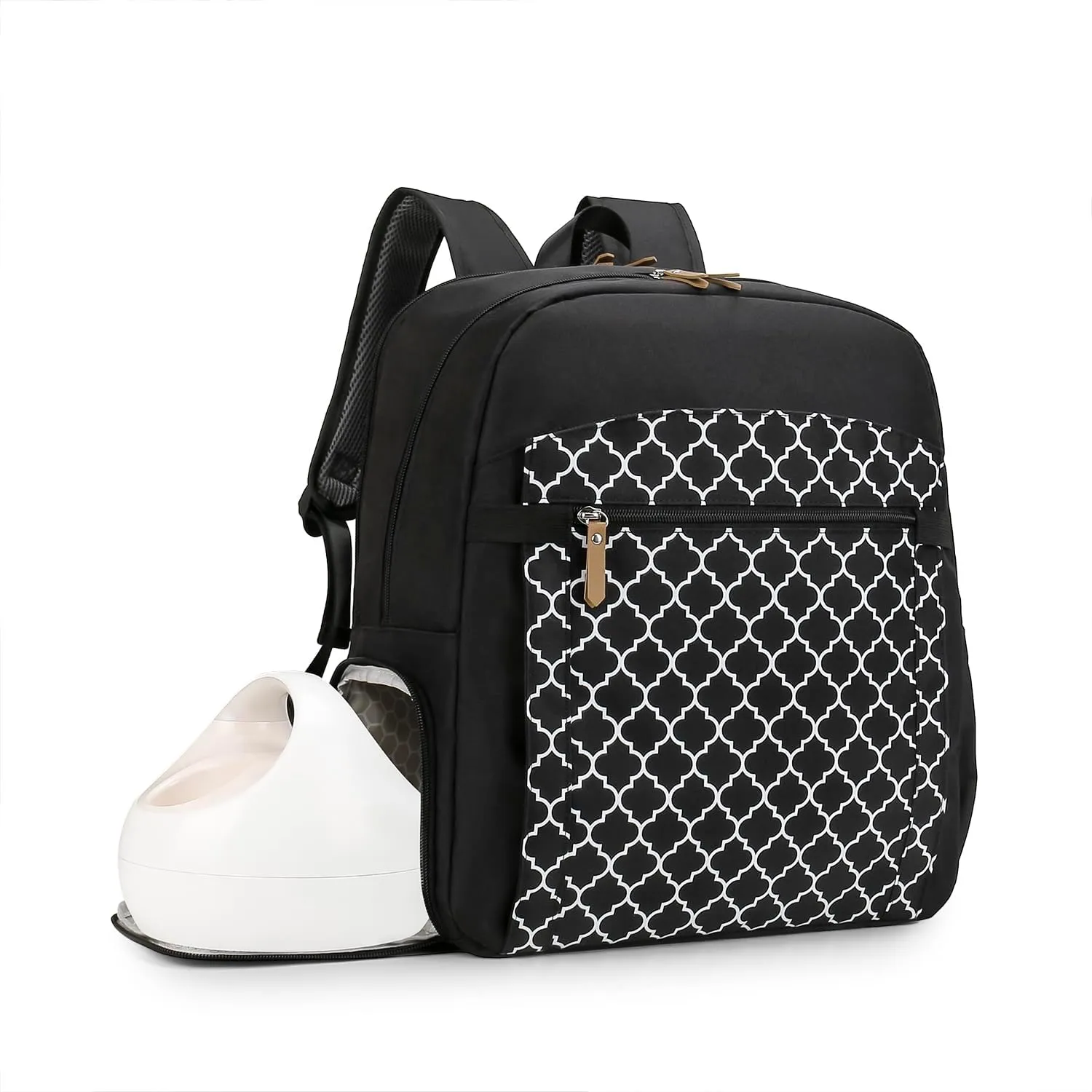 MOMIGO Breast Pump Backpack for Spectra S1,S2 for Working Moms - Diaper Bag Backpack With Laptop Sleeve, Large Capcity for Outdoor Travel (Black)