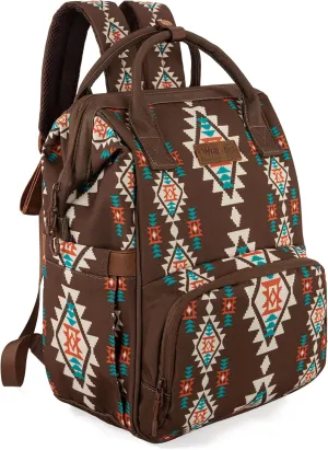 Montana West Wrangler Callie Diaper Bag Backpack with Stroller Straps Multifunction Baby Travel Bag WG2204-9110CF