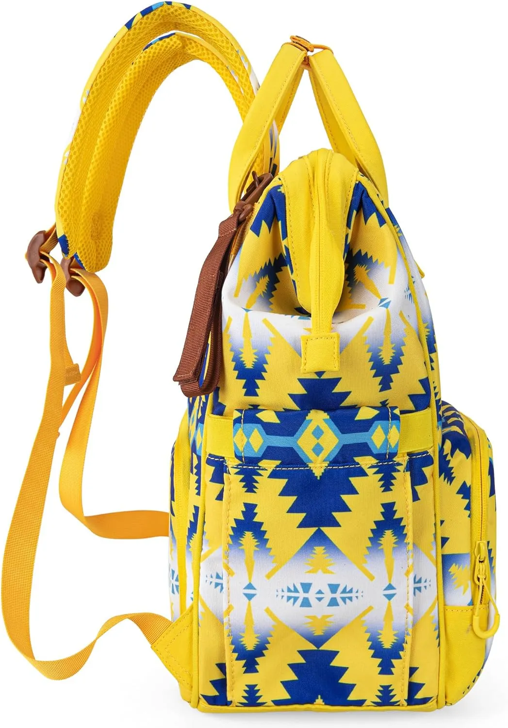 Montana West x Wrangler Diaper Bag Backpack Aztec Travel Backpack Purses Western Multi-Function Baby Bags for Mom with Waterproof Insulated Pockets