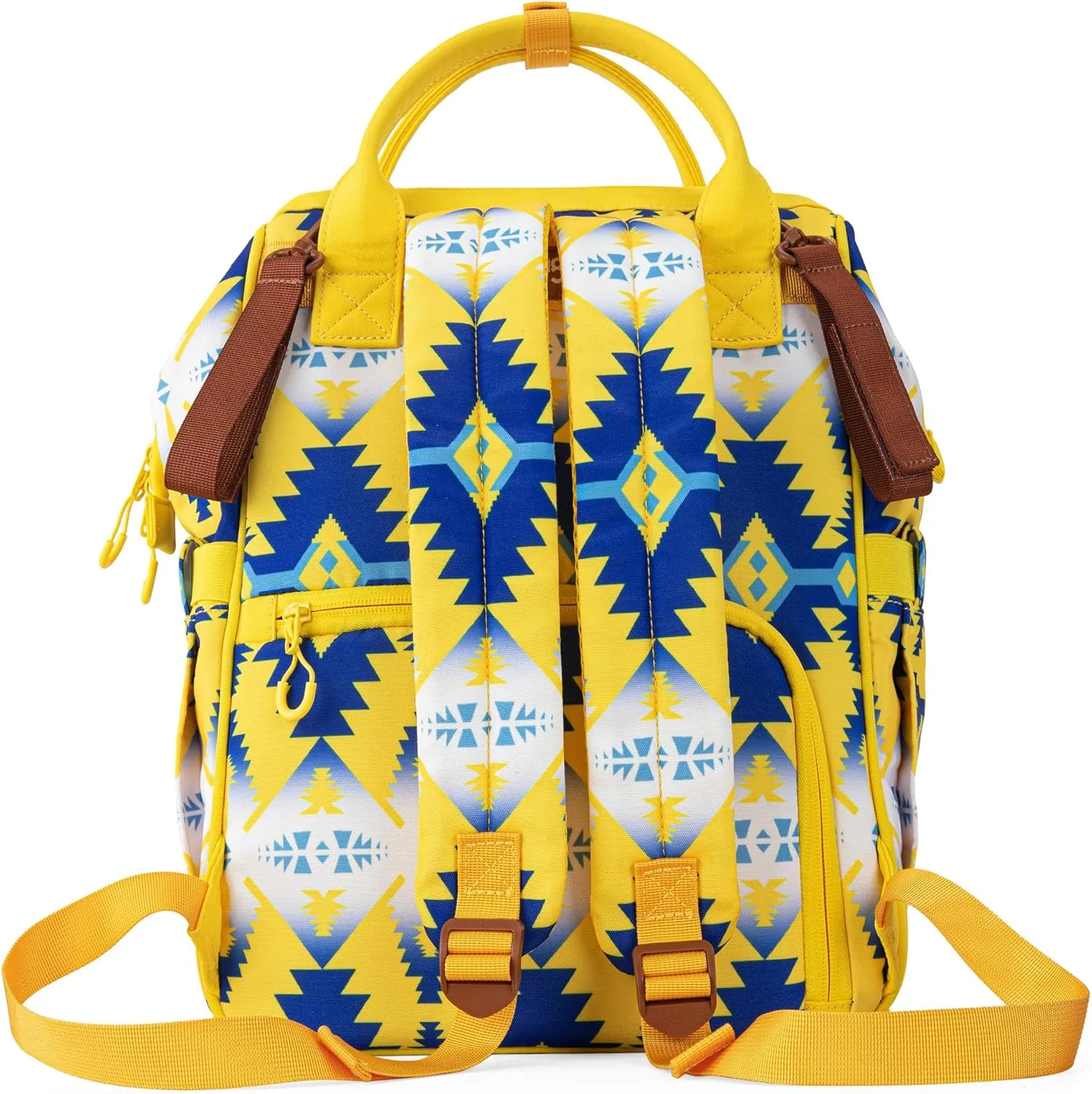 Montana West x Wrangler Diaper Bag Backpack Aztec Travel Backpack Purses Western Multi-Function Baby Bags for Mom with Waterproof Insulated Pockets