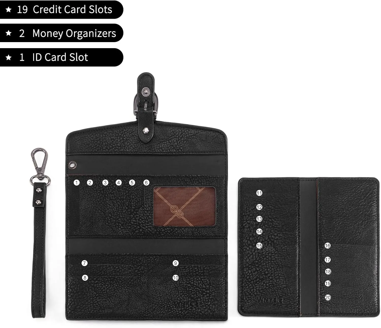 Montana West X Wrangler Womens Wallet Western Wristlet for Women Large Rfid Wallet With Detachable Credit Card Holder
