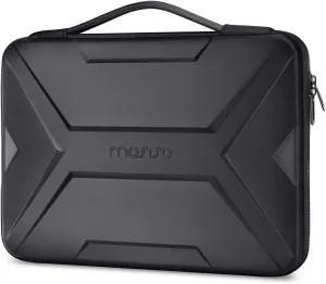 MOSISO 15-16 inch Laptop Hard Case, 15.6 inch Waterproof Shockproof Computer Bag Compatible with MacBook HP Dell,Artistic Geometric EVA Carrying Sleeve Laptop Case Hard Shell with Handle, Black