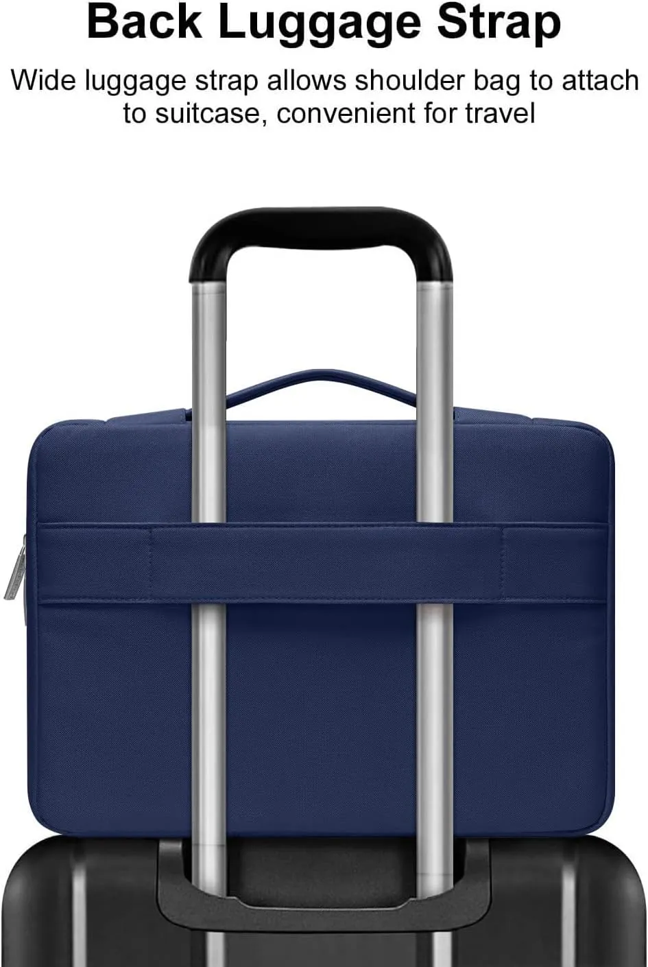 MOSISO Compatible with MacBook Air 13 inch Case 2025 2024 2023 2022 M4 A3240 M3 A3113 M2 A2681,Hard Case&Horizontal Vertical Right Bevel Pockets Bag&Keyboard Skin&Webcam Skin&Screen Film, Navy Blue