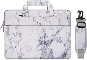 MOSISO Laptop Shoulder Bag Compatible with MacBook Pro 16 inch 2023-2019 M3 A2991 M2 A2780 M1 A2485 A2141/Pro Retina 15 A1398, 15-15.6 inch Notebook, Painting Marble Carrying Briefcase Sleeve Case