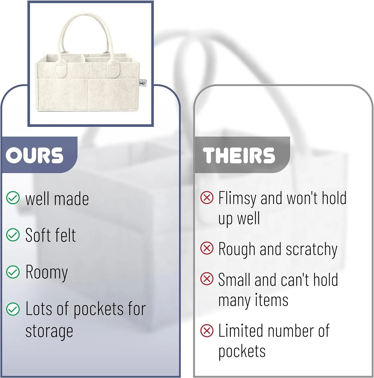 Mr. Pen- Baby Diaper Caddy Organizer, Beige, Baby Organizer, Car Diaper Caddy, Baby Caddy Organizer, Portable Diaper Caddy, Diaper Organizer for Changing Table, Baby Organizer for Nursery
