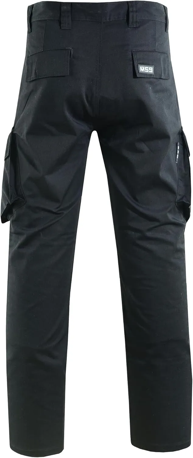 MS9 Mens Cargo Combat Work Trousers Pants Jeans with Knee Pockets T2