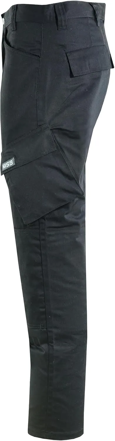 MS9 Mens Cargo Combat Work Trousers Pants Jeans with Knee Pockets T2