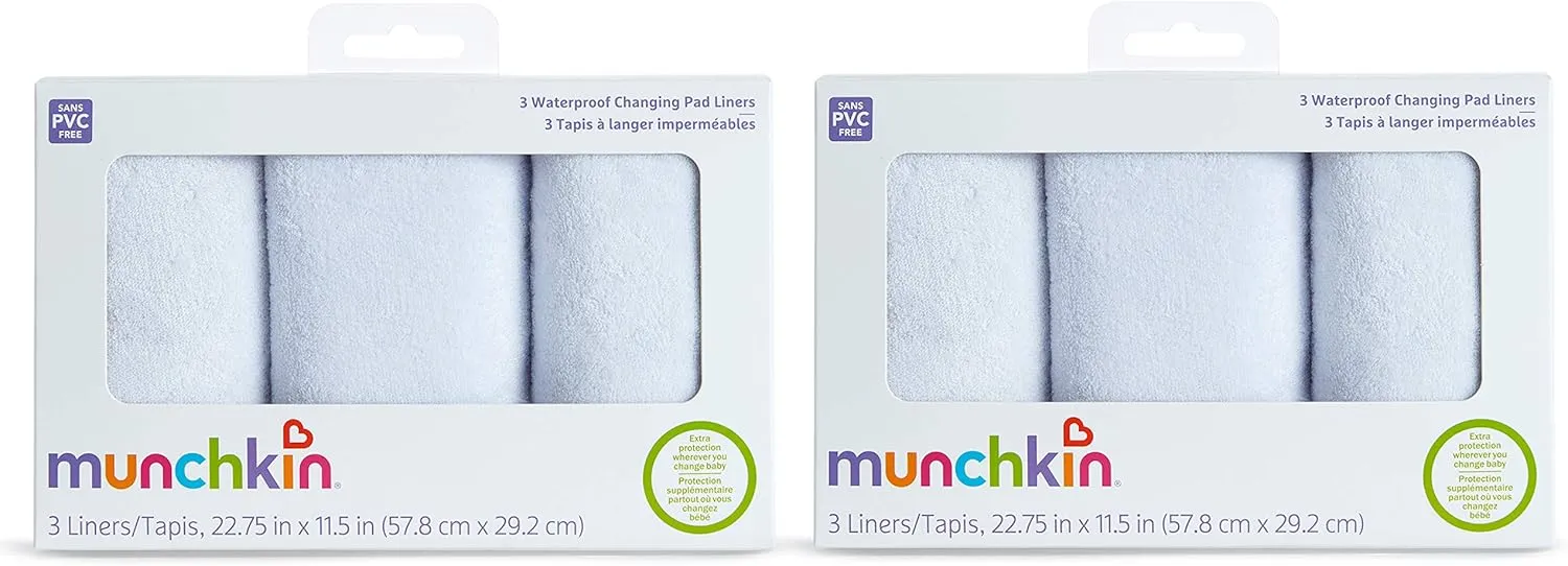 Munchkin® Waterproof Changing Pad Liners, 6 Count