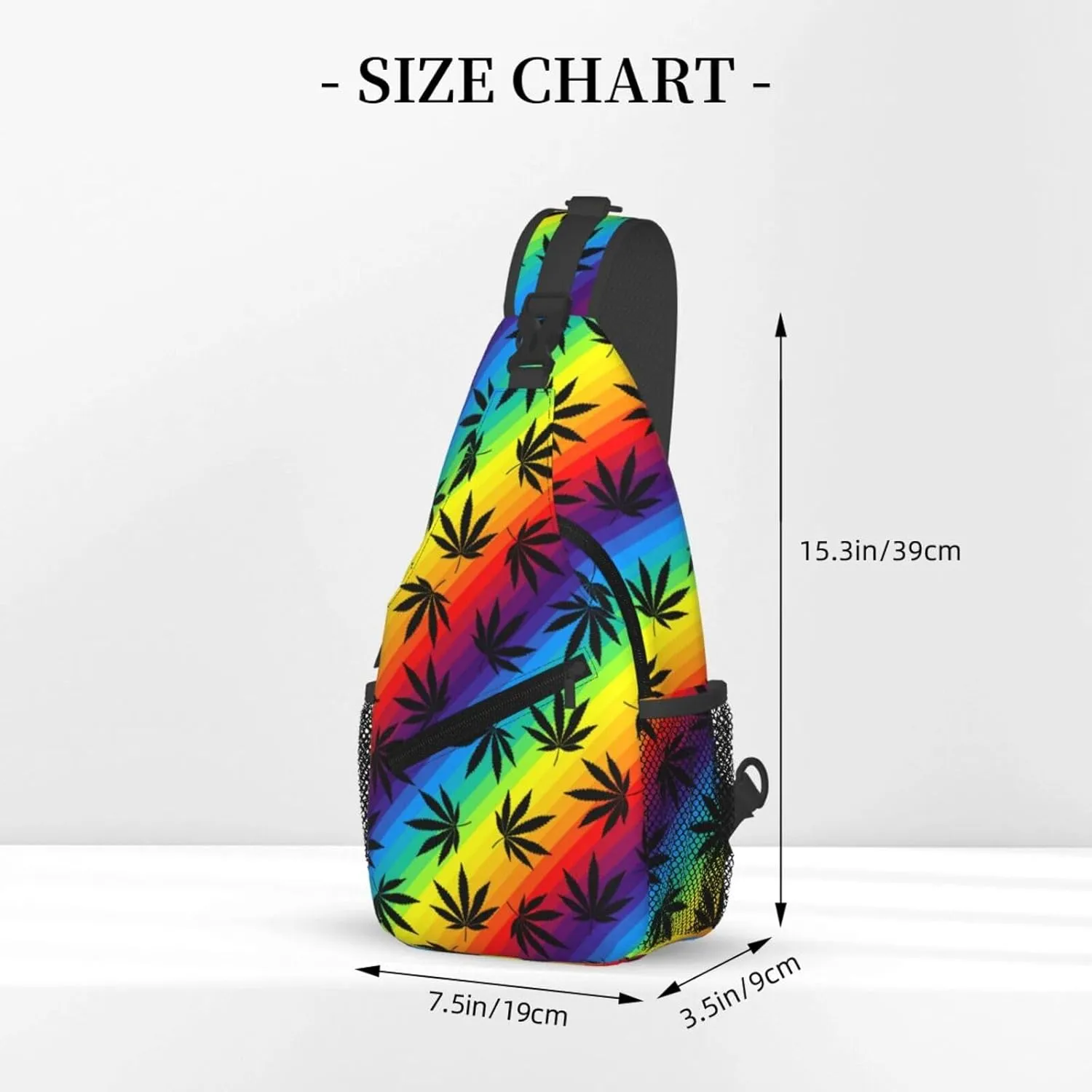 Mushroom Crossbody Bag Adjustable Sling Bag Casual Chest Bags Travel Shoulder Backpack