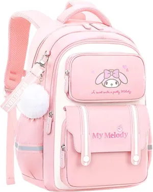 My Melody Japanese Cartoon Character Backpack School Bag Travel Bag