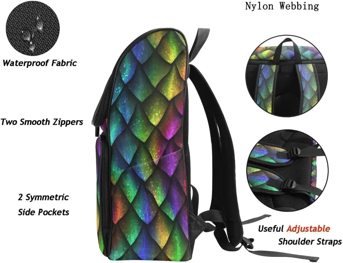 Naanle Daypack College School Backpack Large Travel Hiking Bags for Men Women,Waterproof Computer Bag Fits 15.6 Inch Laptop
