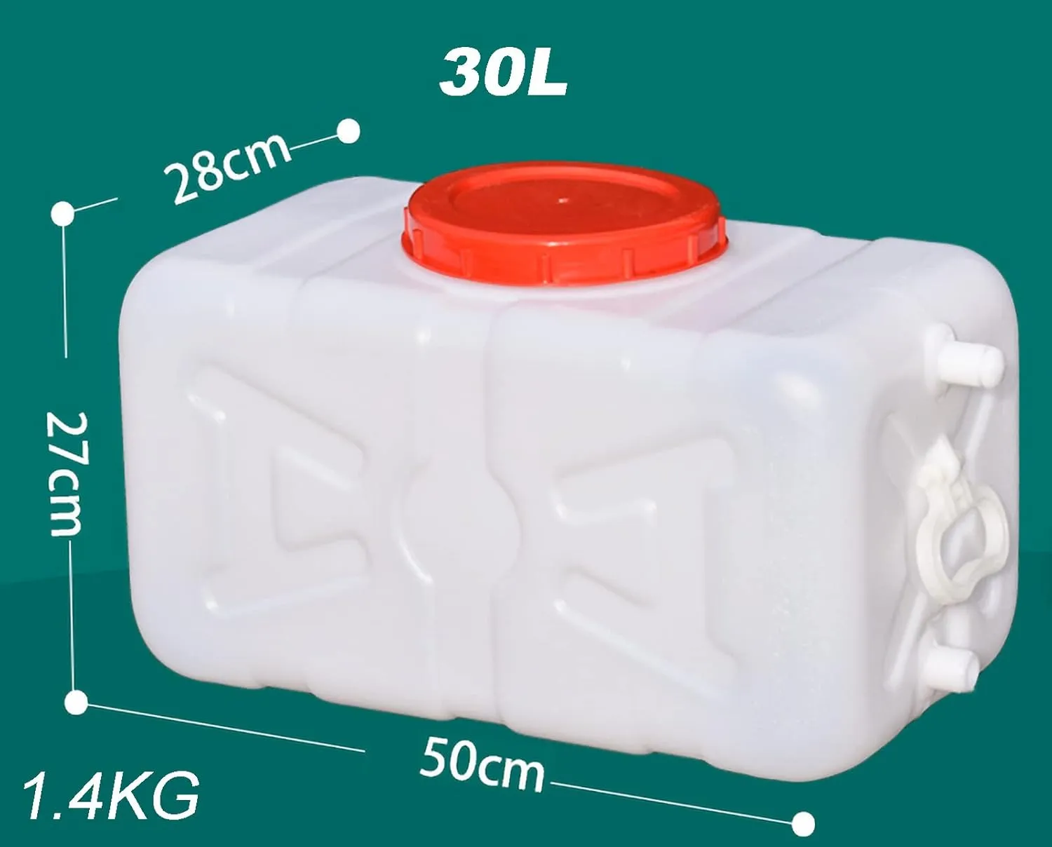 NAKAN Large Water Container with Faucet, Water Storage Kettle Without BPA, Suitable for Outdoor Camping, Hiking and Emergency Survival Water Tank(Color:30L)
