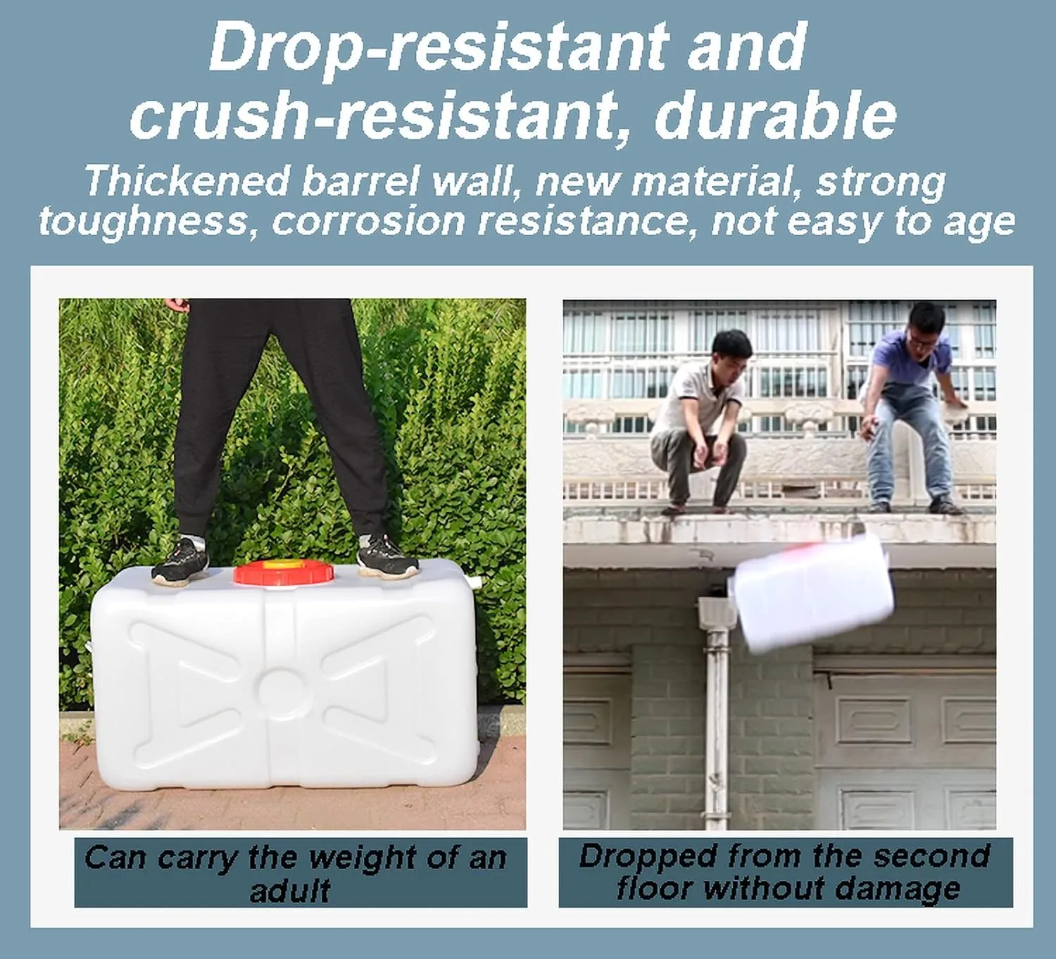 NAKAN Large Water Container with Faucet, Water Storage Kettle Without BPA, Suitable for Outdoor Camping, Hiking and Emergency Survival Water Tank(Color:30L)