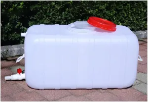 NAKAN Large Water Storage Container with Faucet, Portable Water Tank, White, BPA Free, Suitable for Camping, Outdoor, Hiking(Color:30L)