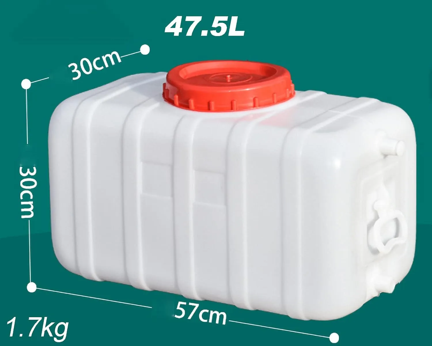 NAKAN Water Container Water Container, Portable Jug, Jug with Faucet, Water Carrier for Hiking, Picnic, Travel and Barbecue Outdoor Travel Large(Color:47.5L)