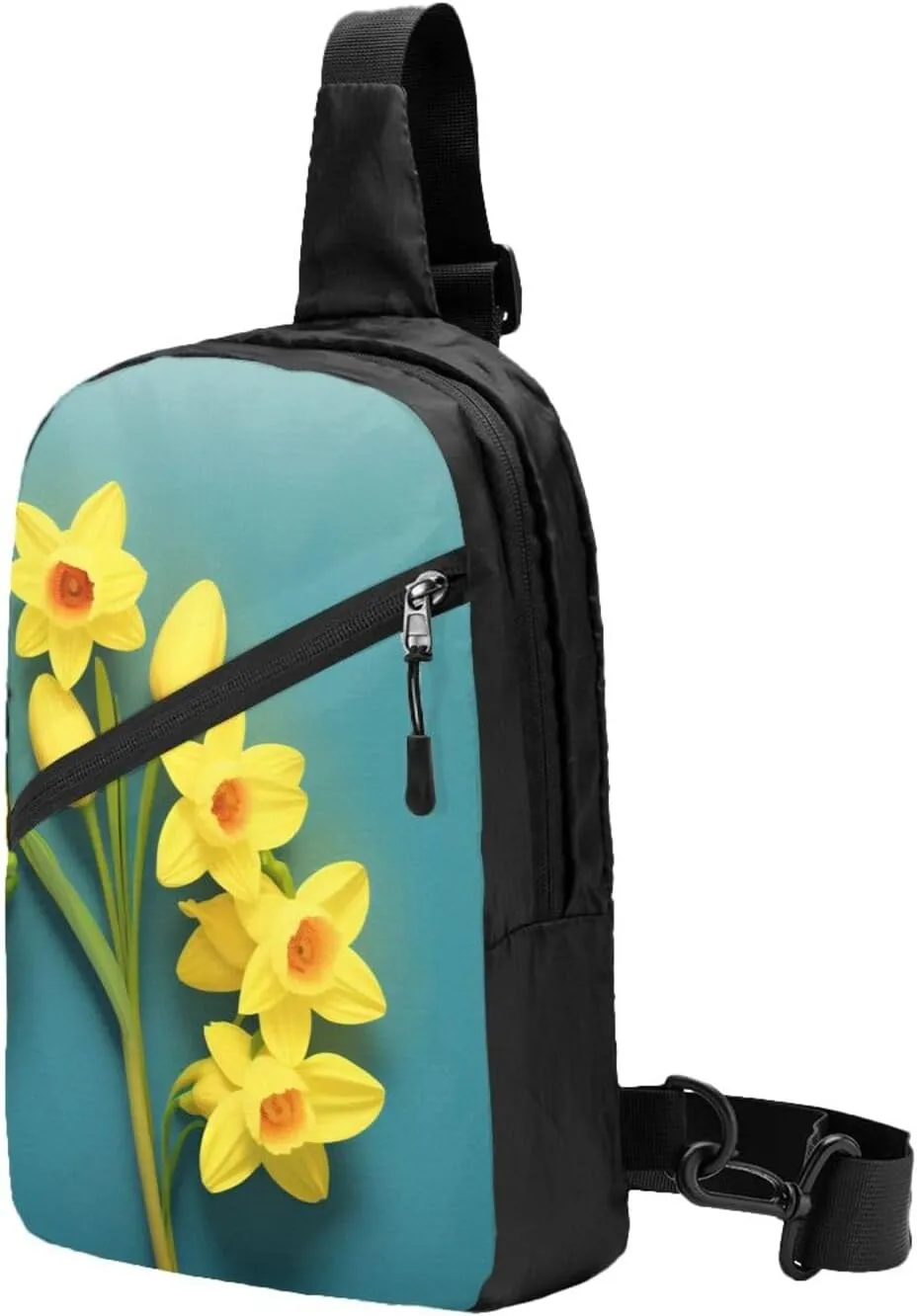 Narcissus Sling Bag For Women And Men Fashion Folding Chest Bag Adjustable Crossbody Travel Shoulder Bag