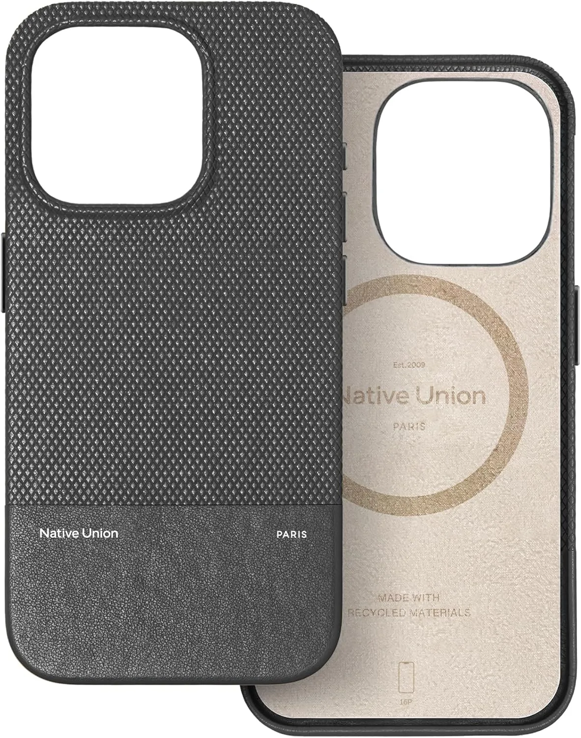 Native Union (Re Classic Case 3.0 – MagSafe Compatible with Built-in Magnets – Resistant & Recycled Materials – Ultra-Durable with 6ft / 1.8m Drop Protection for iPhone 16 Pro (Black)
