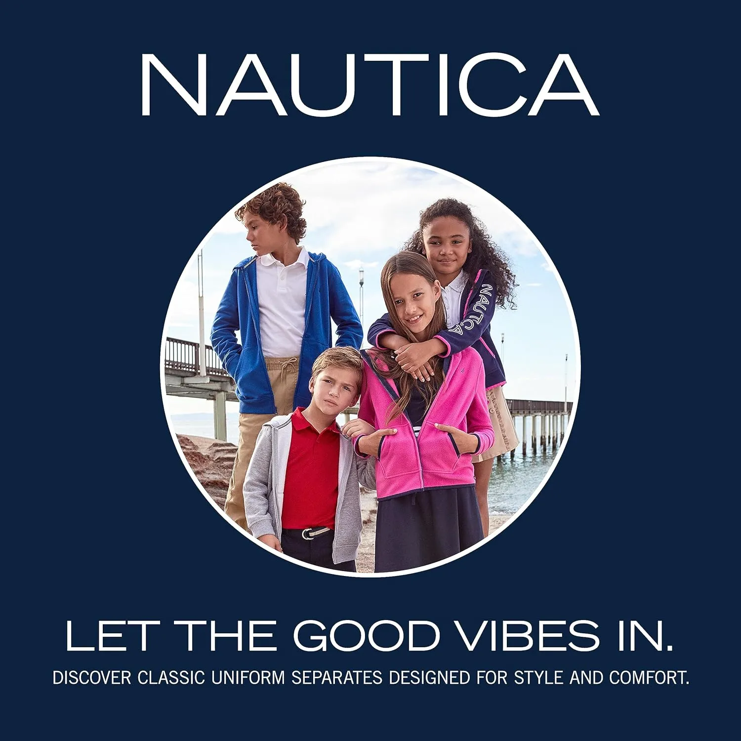 Nautica Boys' School Uniform Performance Short
