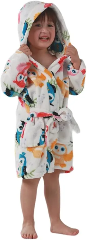NAVARCH Children's Robe,Boys and Girls Soft Comfortable Flannel Hoodie Sleepwear 1-7 Years