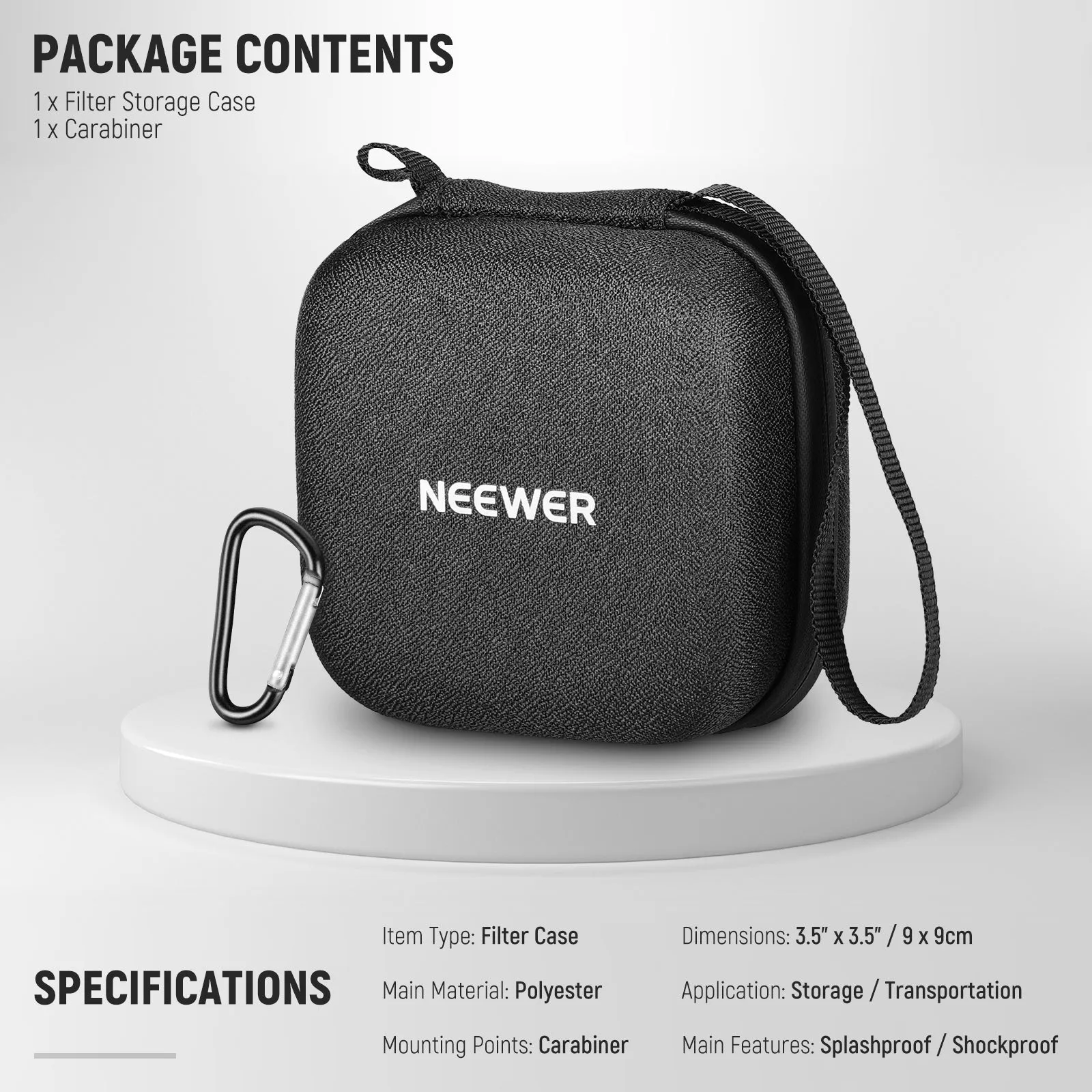 NEEWER PB11/PB12 Hard Shell Filter Storage Case