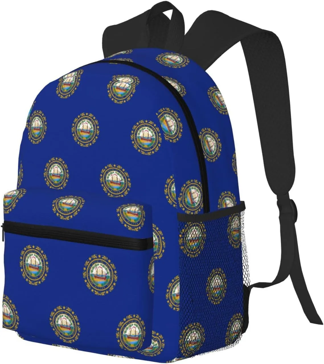 New Hampshire State Flag Men Women Office Laptop Backpack,Work Bag 15.7 Inch Business Travel Bags Large Capacity