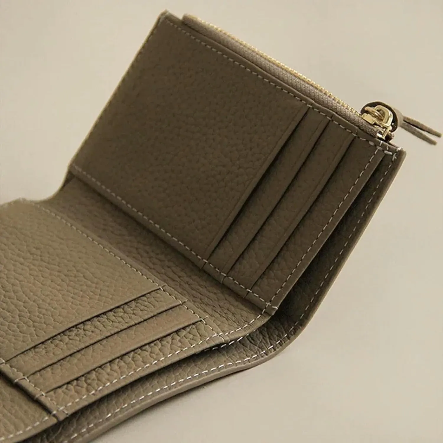 New PU Leather Small for Women Wallet Luxury Envelope Card Holder Multipurpose Zip Coin Cowhide Short Purse 2024
