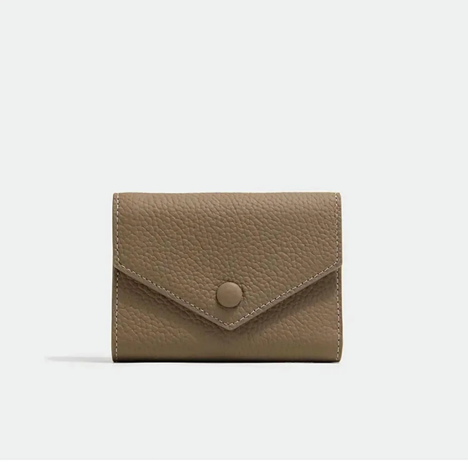 New PU Leather Small for Women Wallet Luxury Envelope Card Holder Multipurpose Zip Coin Cowhide Short Purse 2024
